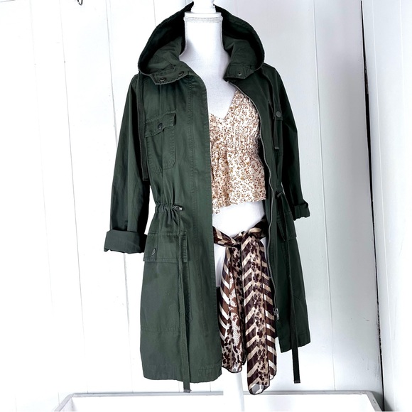 LOVE TREE OLIVE GREEN UTILITY JACKET SZ M - Picture 2 of 15